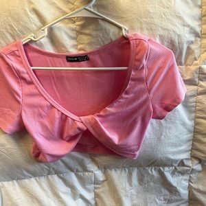 Pink Twist Front Top